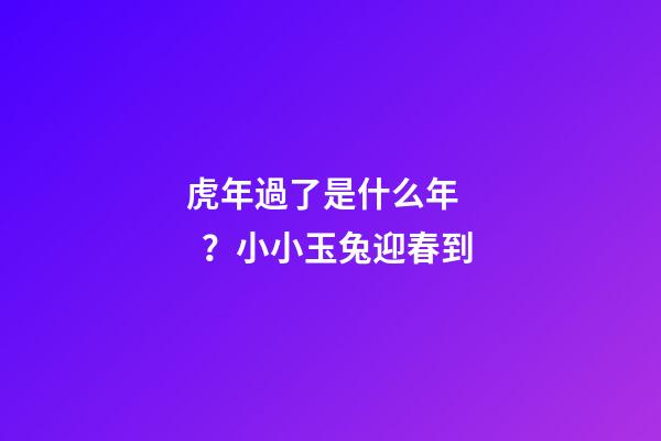 虎年過了是什么年？小小玉兔迎春到